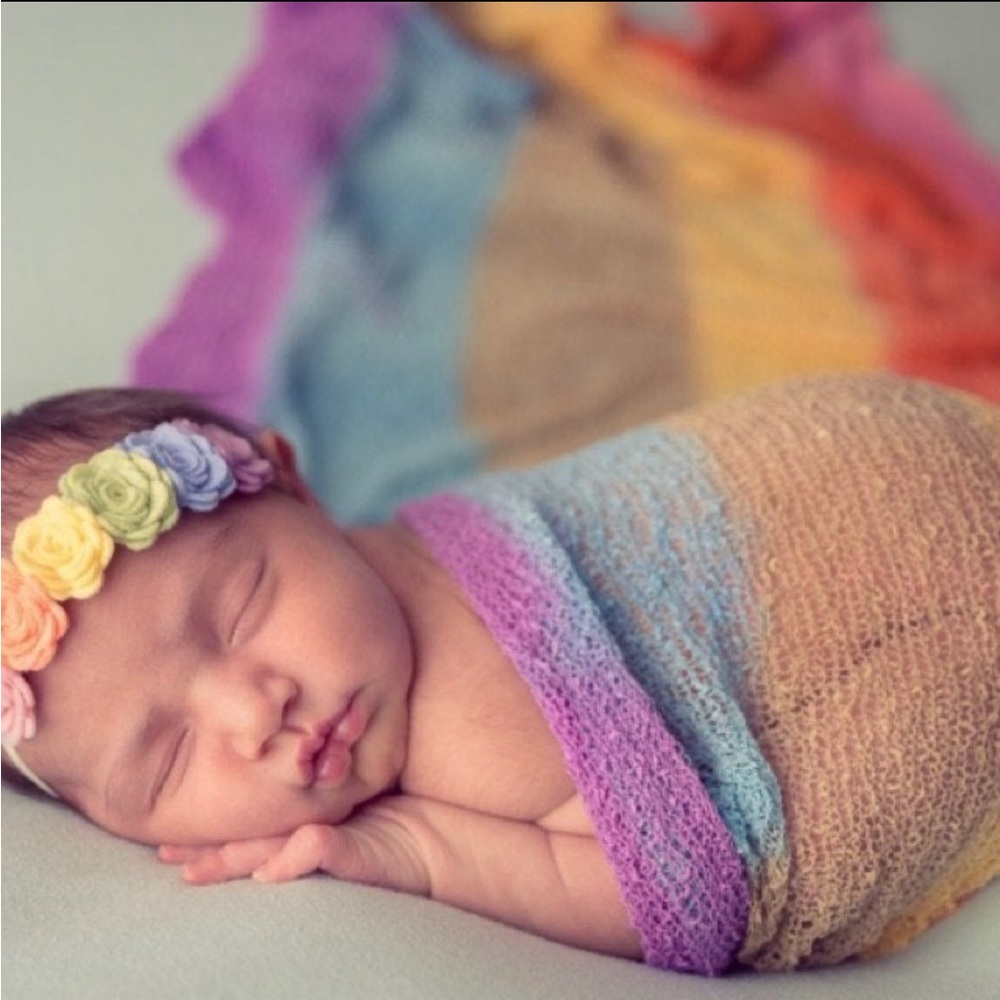 Photo Prop - Rainbow Wrap and Headband